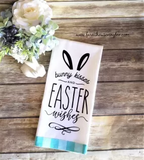 Bunny Kisses and Easter Wishes Towel