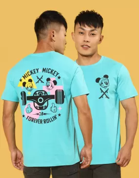 Disney Blue Regular Fit Back Graphic Printed Tshirt