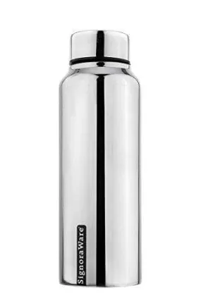 Signoraware Aqua Stainless Steel Water Bottle, 500ml/30mm, Silver