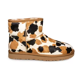 UGG Classic Mini Cow Print Chestnut Boots - Women's