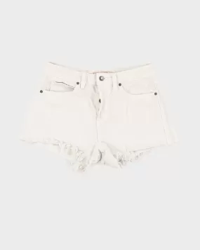 Vintage 00s Guess White Denim Shorts - W30