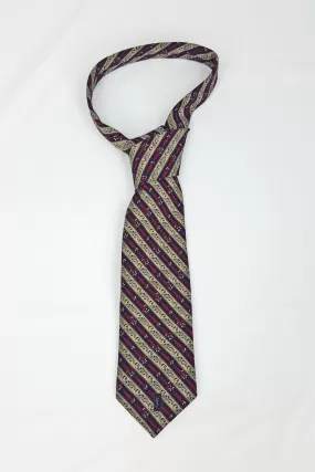 YVES SAINT LAURENT YSL Vintage 100% Silk Multicoloured Striped Tie (56)